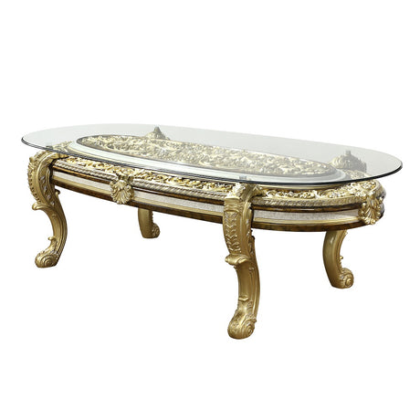 Desiderius Antique Gold Dining Table - Ornate Home