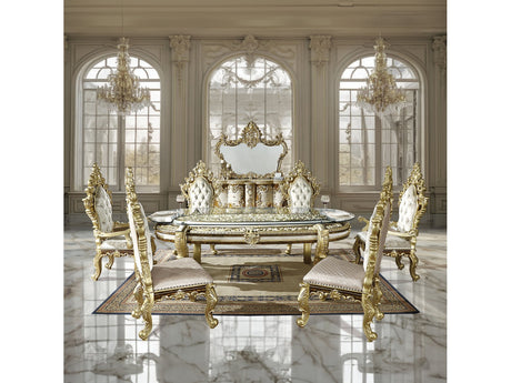 Desiderius Antique Gold Dining Table - Ornate Home