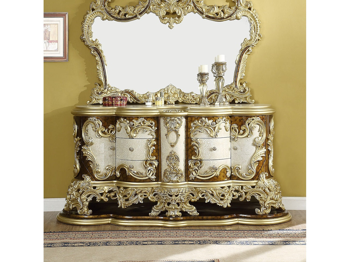 Desiderius Antique Gold Dresser - Ornate Home