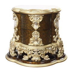 Desiderius Antique Gold Nightstand - Ornate Home