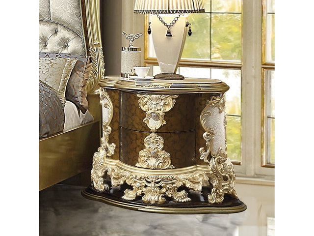 Desiderius Antique Gold Nightstand - Ornate Home