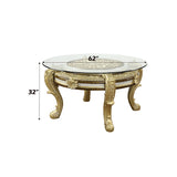 Desiderius Antique Gold Round Dining Table - Ornate Home