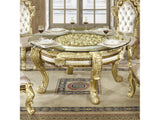 Desiderius Antique Gold Round Dining Table - Ornate Home