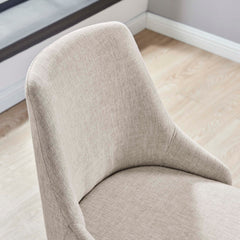 Designate Black/Beige Swivel Upholstered Office Chair - Ornate Home