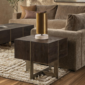 Desmond Cocoa Brown 24" Square End Table