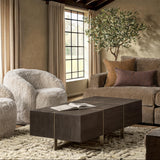 Desmond Cocoa Brown 54" Rectangular Coffee Table