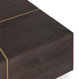 Desmond Cocoa Brown 54" Rectangular Coffee Table