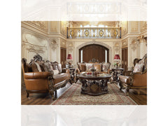 Despina Brown Cherry 3pc Living Room Set / HD-555 - Ornate Home