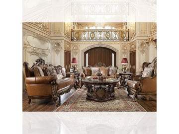 Despina Brown Cherry 3pc Living Room Set / HD-555 - Ornate Home