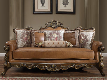Despina Brown Cherry 3pc Living Room Set / HD-555 - Ornate Home
