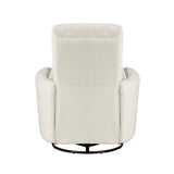 Desso Beige Swivel Glider Reclining Chair - Ornate Home