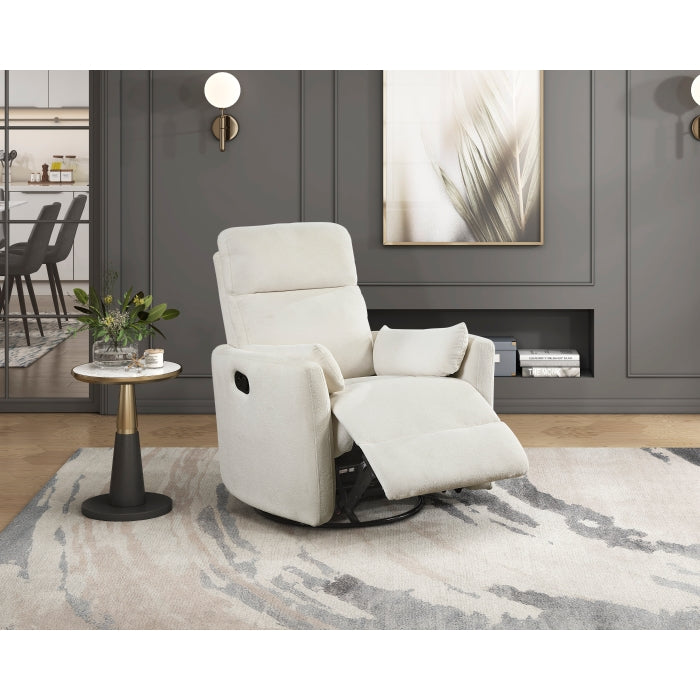 Desso Beige Swivel Glider Reclining Chair - Ornate Home