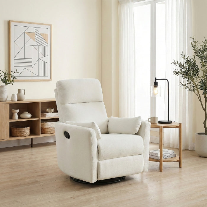 Desso Beige Swivel Glider Reclining Chair - Ornate Home