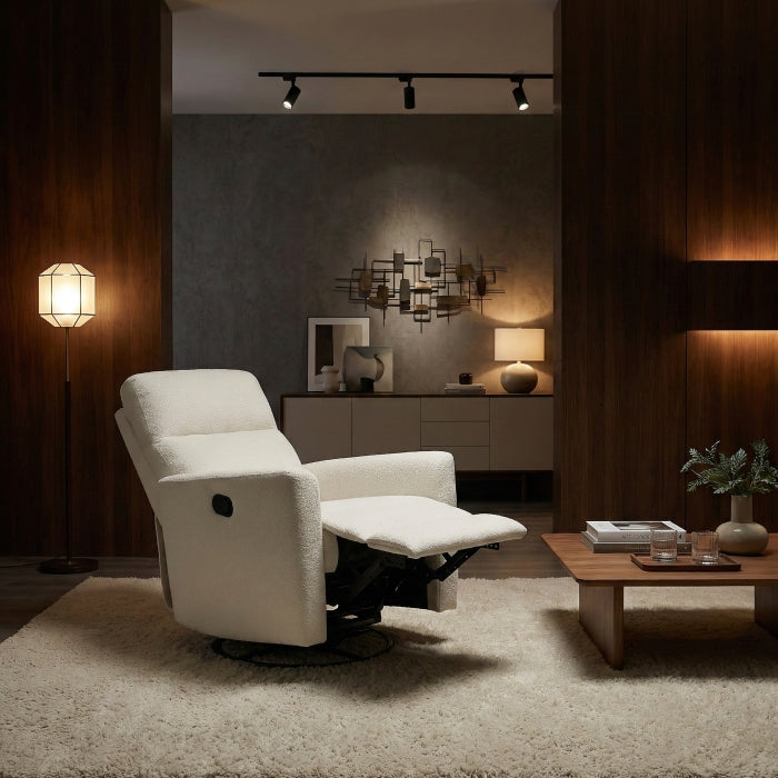 Desso Beige Swivel Glider Reclining Chair - Ornate Home