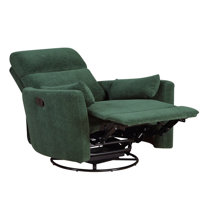 Desso Green Swivel Glider Reclining Chair - Ornate Home