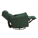 Desso Green Swivel Glider Reclining Chair - Ornate Home