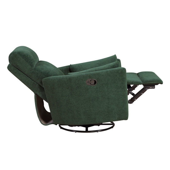 Desso Green Swivel Glider Reclining Chair - Ornate Home