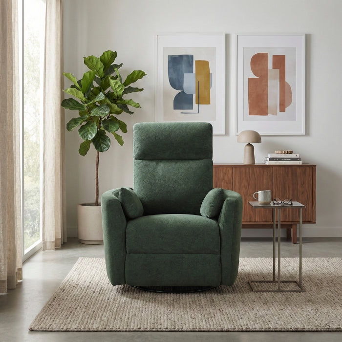 Desso Green Swivel Glider Reclining Chair - Ornate Home