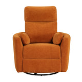 Desso Orange Swivel Glider Reclining Chair - Ornate Home