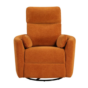 Desso Orange Swivel Glider Reclining Chair - Ornate Home