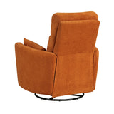 Desso Orange Swivel Glider Reclining Chair - Ornate Home