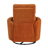 Desso Orange Swivel Glider Reclining Chair - Ornate Home