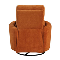 Desso Orange Swivel Glider Reclining Chair - Ornate Home