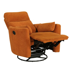 Desso Orange Swivel Glider Reclining Chair - Ornate Home