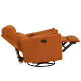 Desso Orange Swivel Glider Reclining Chair - Ornate Home