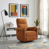 Desso Orange Swivel Glider Reclining Chair - Ornate Home