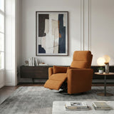 Desso Orange Swivel Glider Reclining Chair - Ornate Home