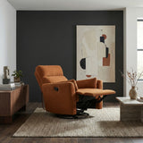Desso Orange Swivel Glider Reclining Chair - Ornate Home
