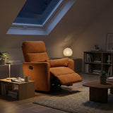 Desso Orange Swivel Glider Reclining Chair - Ornate Home