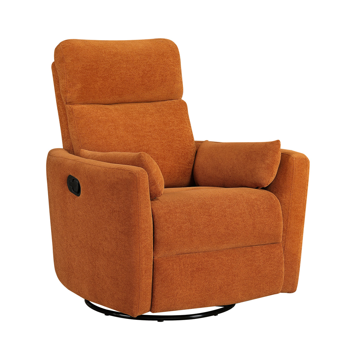 Desso Orange Swivel Glider Reclining Chair - Ornate Home