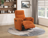 Desso Orange Swivel Glider Reclining Chair - Ornate Home