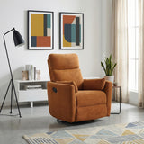 Desso Orange Swivel Glider Reclining Chair - Ornate Home