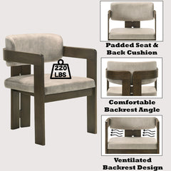 Destin Light Gray & Walnut Side Chair - Ornate Home