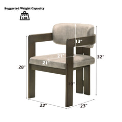 Destin Light Gray & Walnut Side Chair - Ornate Home