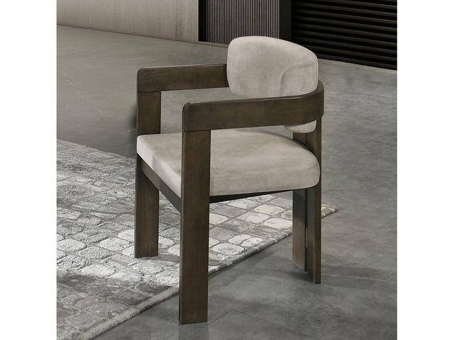 Destin Light Gray & Walnut Side Chair - Ornate Home