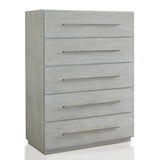 Destination Five Drawer Chest in Cotton Grey - Ornate Home