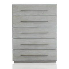 Destination Five Drawer Chest in Cotton Grey - Ornate Home