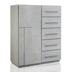 Destination Five Drawer One Door Sweater Chest in Cotton Grey - Ornate Home