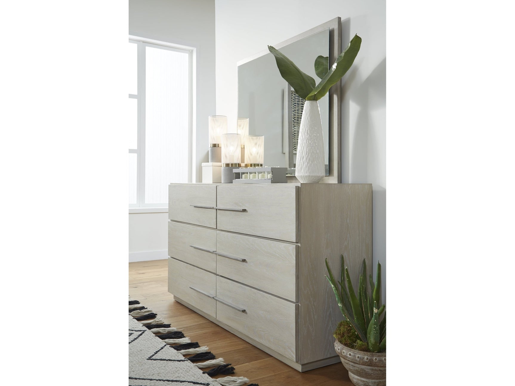 Destination Six Drawer Dresser in Cotton Grey - Ornate Home