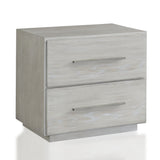 Destination Two Drawer Nightstand in Cotton Grey - Ornate Home