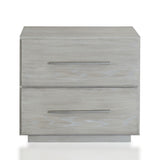 Destination Two Drawer Nightstand in Cotton Grey - Ornate Home