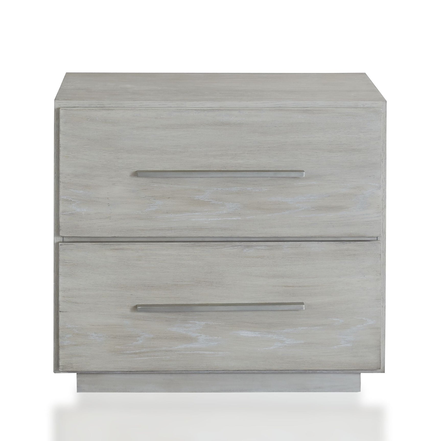 Destination Two Drawer Nightstand in Cotton Grey - Ornate Home