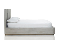 Destination Wood Eastern King Panel Bed in Cotton Grey - Ornate Home