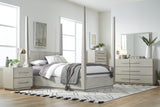 Destination Wood Queen Poster Bed in Cotton Grey - Ornate Home