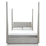 Destination Wood Queen Poster Bed in Cotton Grey - Ornate Home