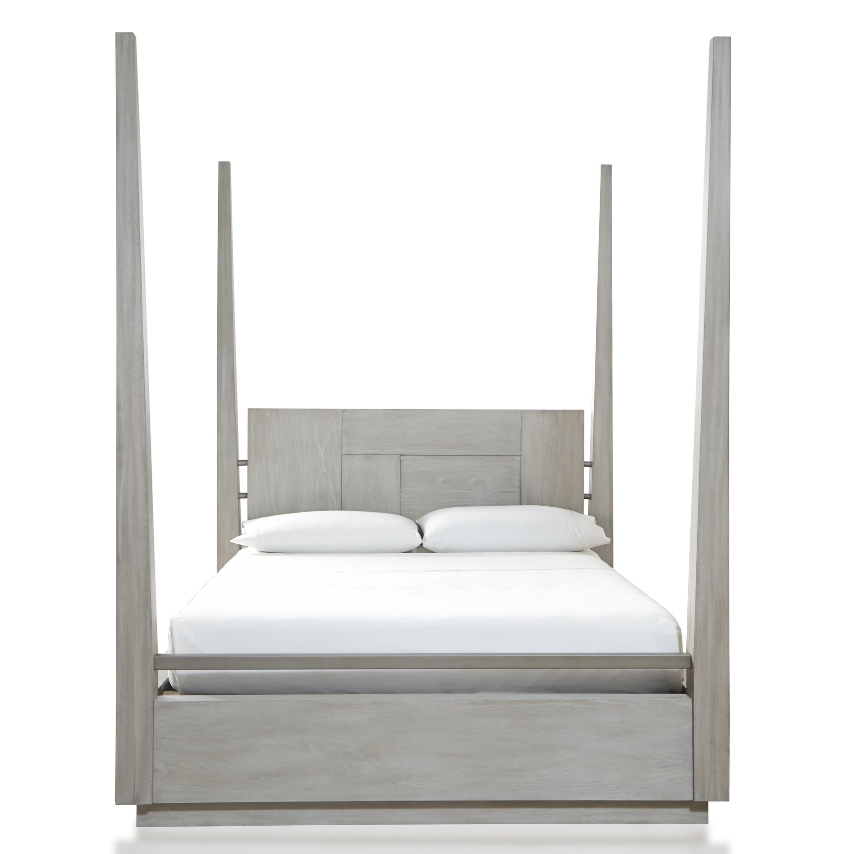 Destination Wood Queen Poster Bed in Cotton Grey - Ornate Home